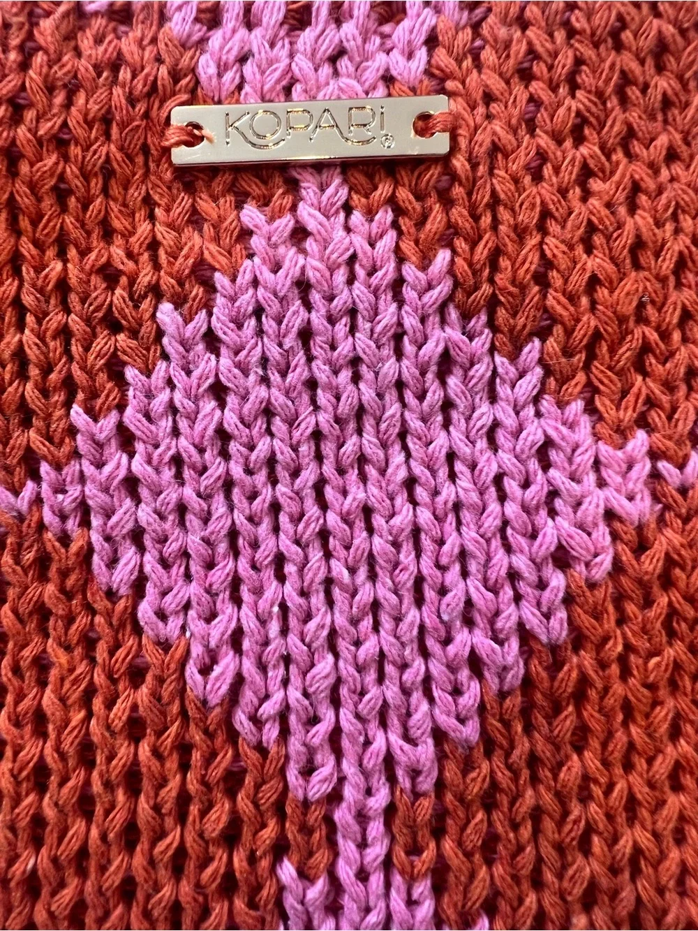 Kopari Crochet Checkered Purse, Never Used